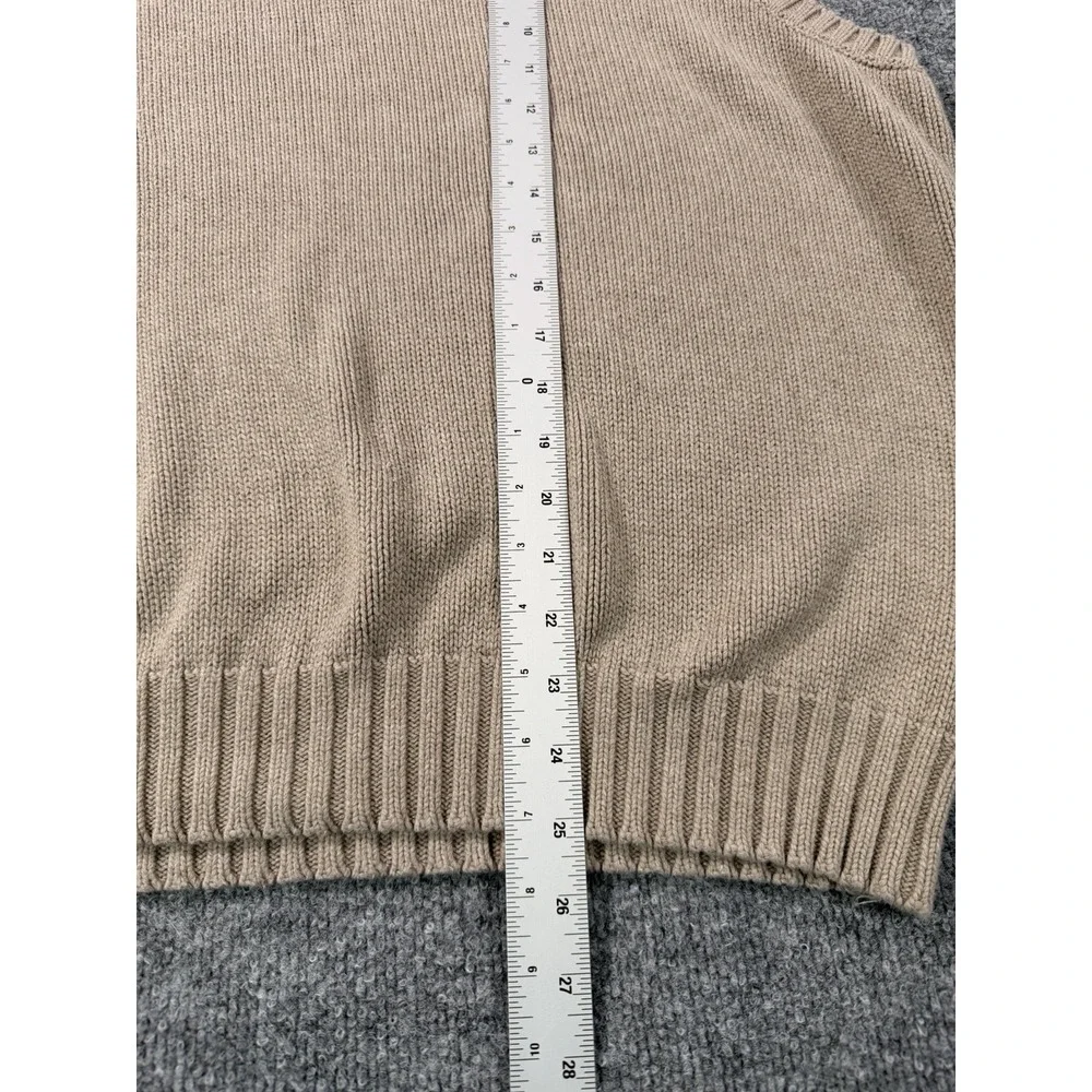 Polo by Ralph Lauren Men's XL Beige Cotton V-Neck Sweater Vest Polo Pony Logo